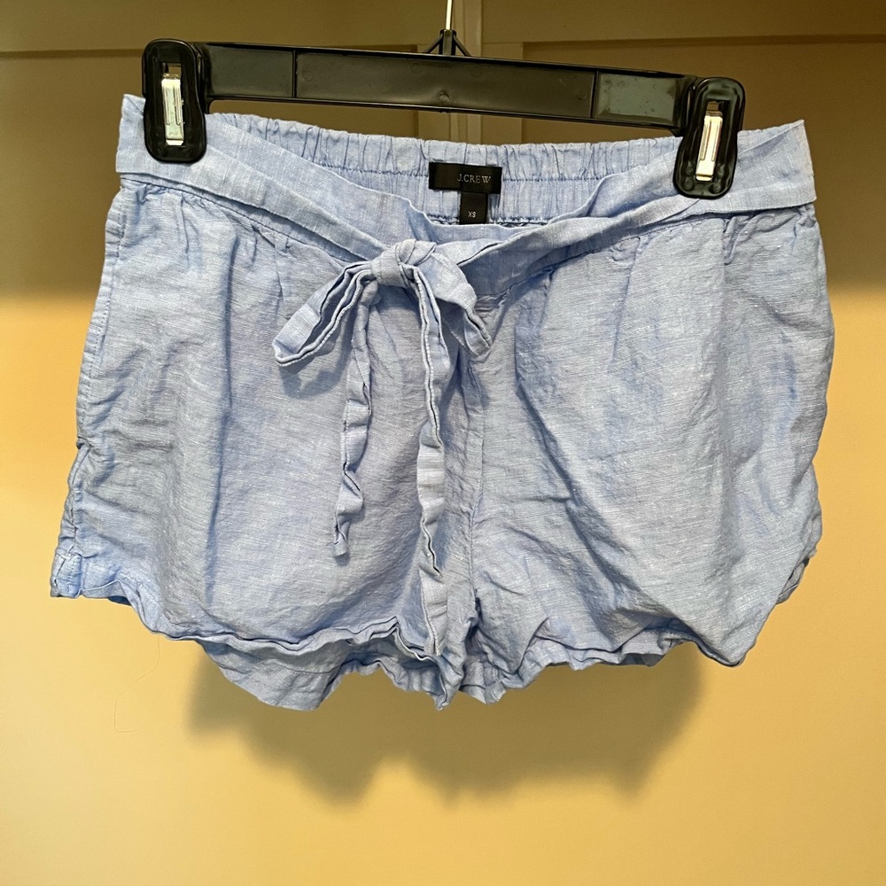 J. Crew Blue High Waist Shorts with Relaxed Fit - Picture 2 of 6